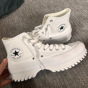Converse Women's White High-Top platform Sneakers